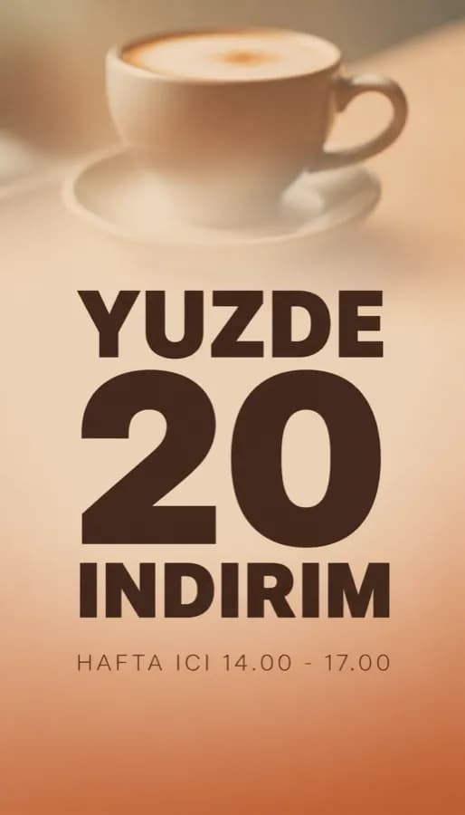 Kafe için hazırlanmış örnek reklam görseli